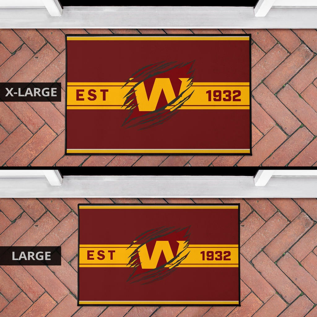 Team Door Mat - Washington W Est 1932 Claw Door Mat - Famjoys Team Door Mat - Washington W Est 1932 Claw Door Mat - Famjoys