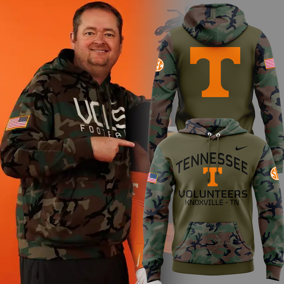 Tennessee Football 2024 Military Appreciation unisex Hoodie - Famjoys Tennessee Football 2024 Military Appreciation unisex Hoodie - Famjoys