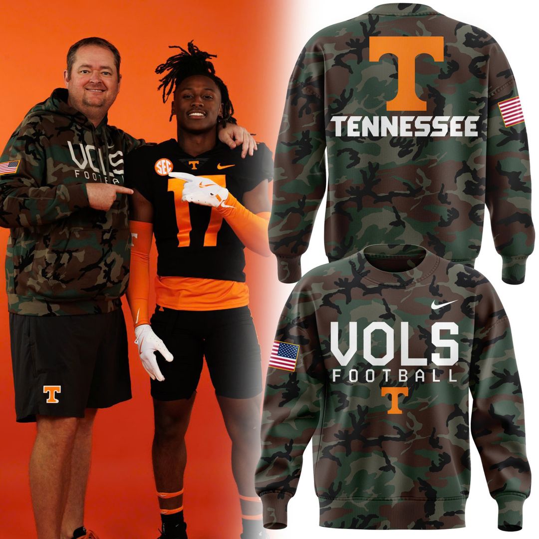 Tennessee Football Camo 2024 Salute to Service unisex Sweatshirt - Famjoys Tennessee Football Camo 2024 Salute to Service unisex Sweatshirt - Famjoys