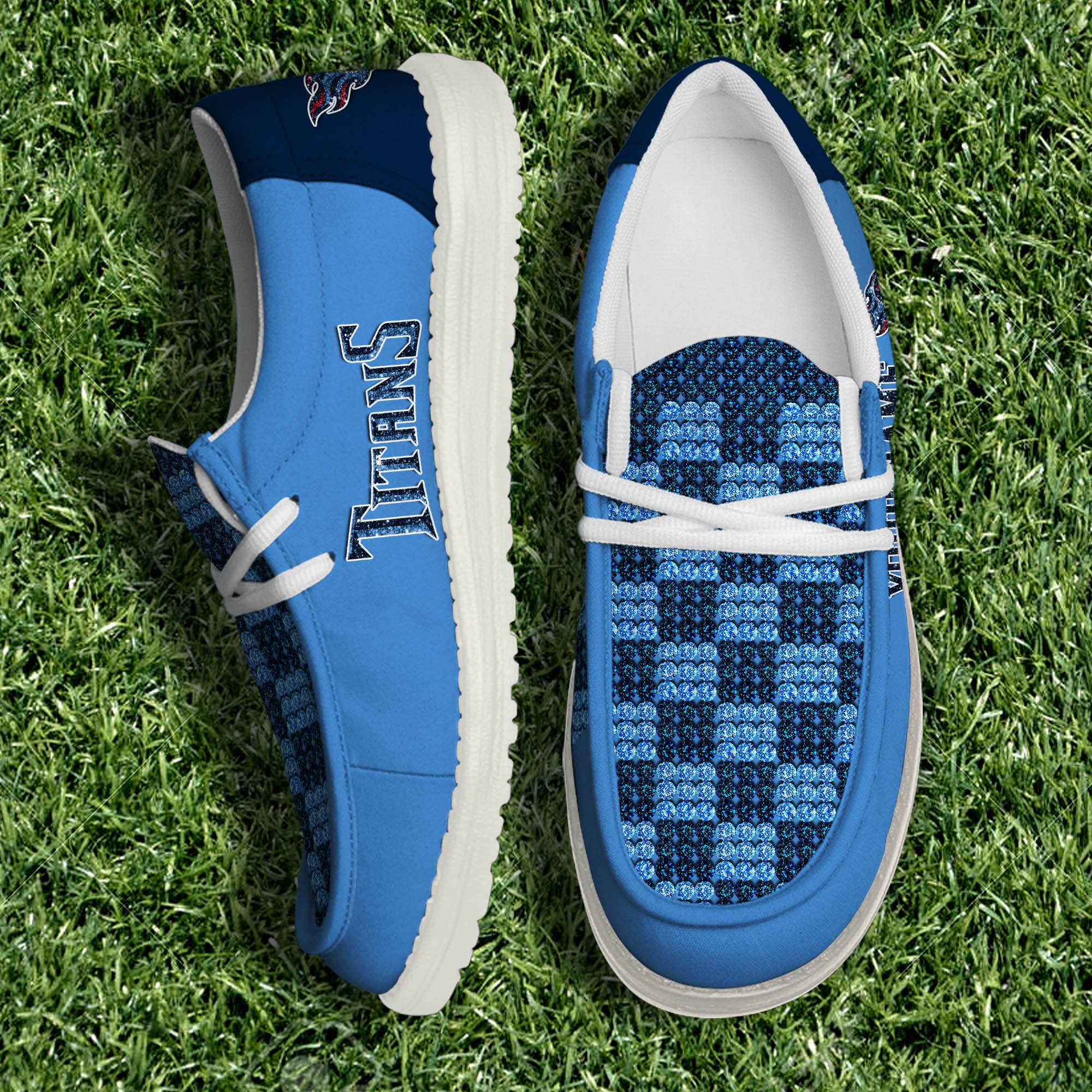 Tennessee Titans 32 Teams HeyDude Canvas Loafer Shoes Personalized Your Name - Famjoys Tennessee Titans 32 Teams HeyDude Canvas Loafer Shoes Personalized Your Name - Famjoys