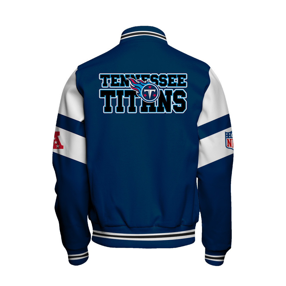 Tennessee Titans American Football Conference Unisex Varsity Jacket V11 - Famjoys Tennessee Titans American Football Conference Unisex Varsity Jacket V11 - Famjoys