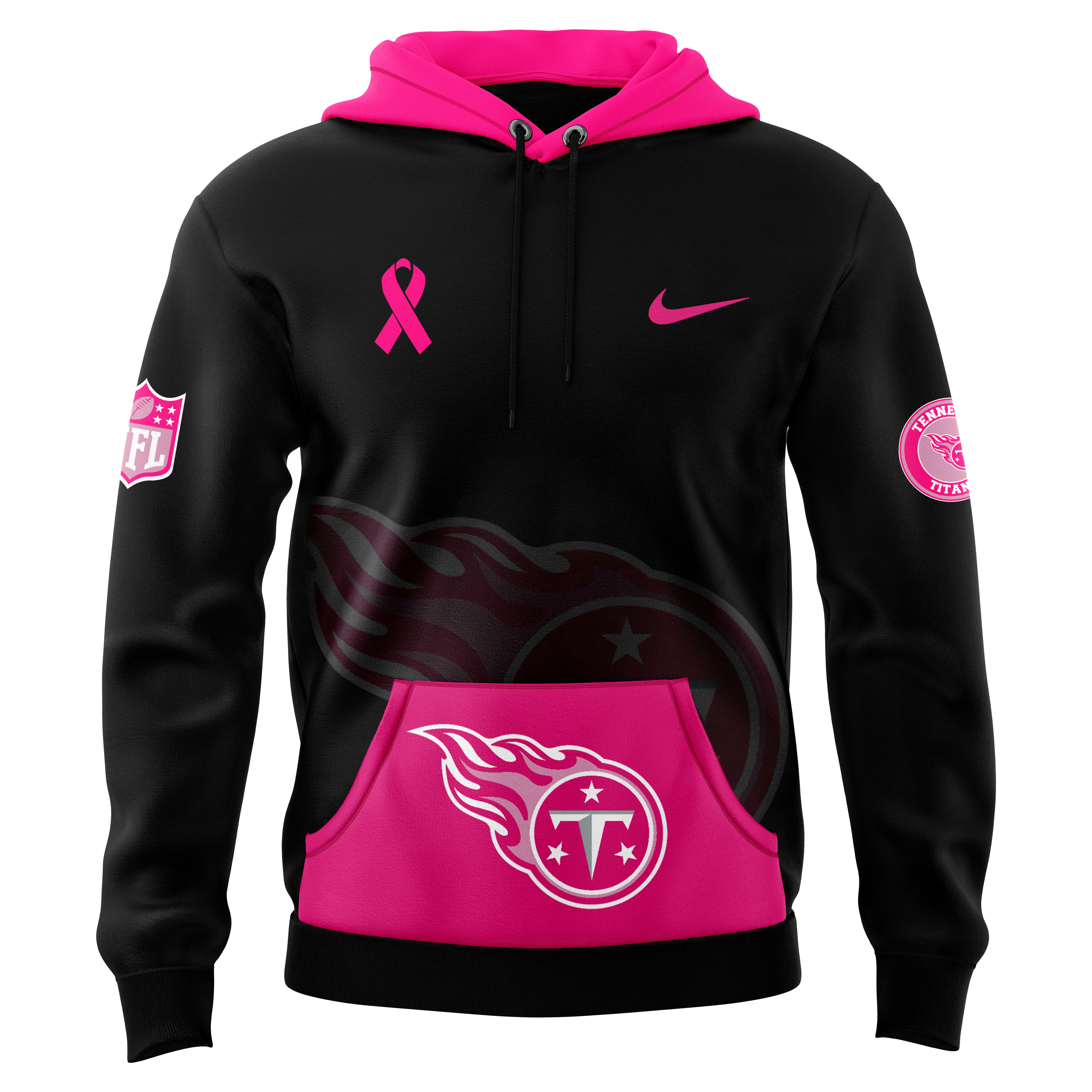 Tennessee Titans Breast Cancer Club Pullover Hoodie - Famjoys Tennessee Titans Breast Cancer Club Pullover Hoodie - Famjoys