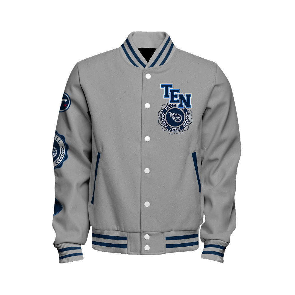 Tennessee Titans - Feel The Power Unisex Varsity Jacket - Famjoys Tennessee Titans - Feel The Power Unisex Varsity Jacket - Famjoys