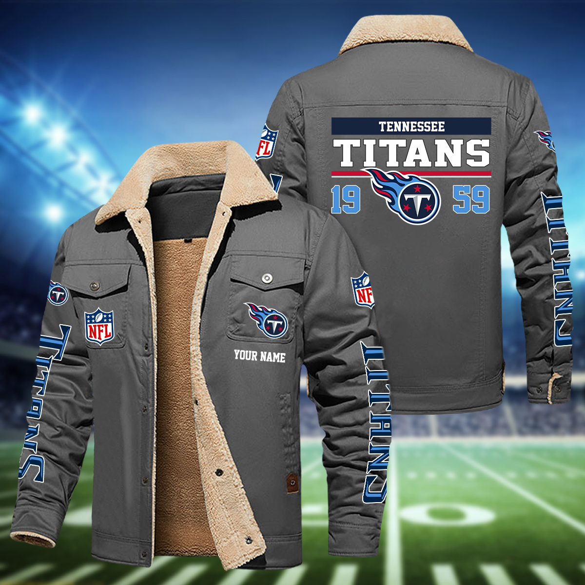 Tennessee Titans H111 Fleece Jacket SP11122331ID06DS09 - Famjoys Tennessee Titans H111 Fleece Jacket SP11122331ID06DS09 - Famjoys