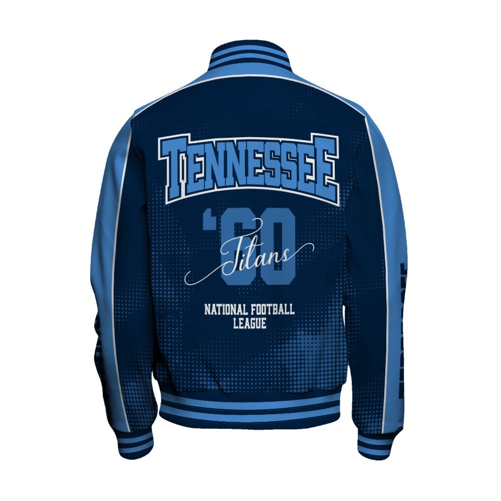 Tennessee Titans - Heart Beats In Unison Unisex Varsity Jacket - Famjoys Tennessee Titans - Heart Beats In Unison Unisex Varsity Jacket - Famjoys