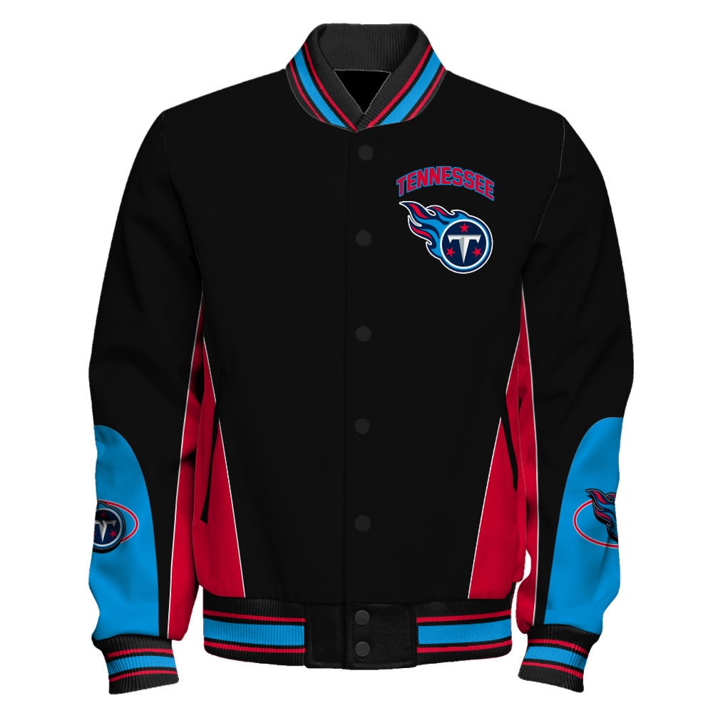 Tennessee Titans - In Sync With The Home Team Unisex Varsity Jacket - Famjoys Tennessee Titans - In Sync With The Home Team Unisex Varsity Jacket - Famjoys
