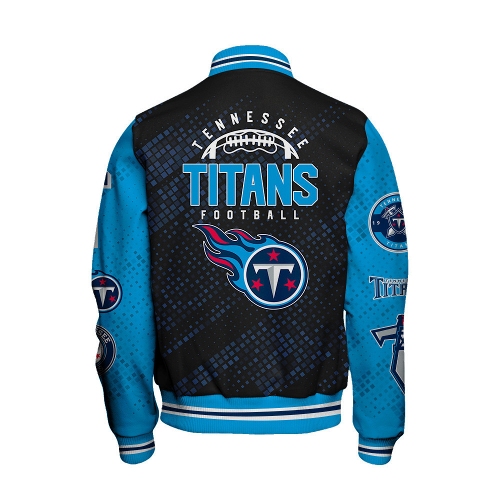 Tennessee Titans National Football League Pattern Varsity Jacket V13 - Famjoys Tennessee Titans National Football League Pattern Varsity Jacket V13 - Famjoys