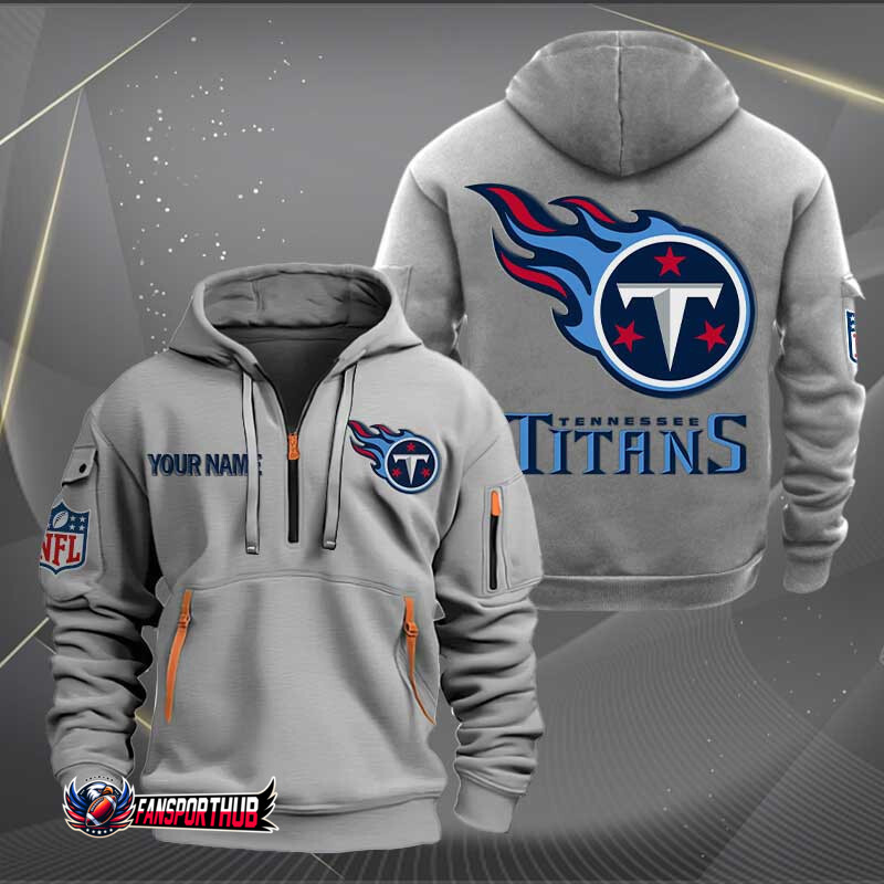 Tennessee Titans New Personalized Quarter Zip Hoodie AZBTQZH000226 - Famjoys Tennessee Titans New Personalized Quarter Zip Hoodie AZBTQZH000226 - Famjoys
