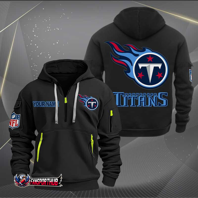 Tennessee Titans New Personalized Quarter Zip Hoodie AZBTQZH000226 - Famjoys Tennessee Titans New Personalized Quarter Zip Hoodie AZBTQZH000226 - Famjoys