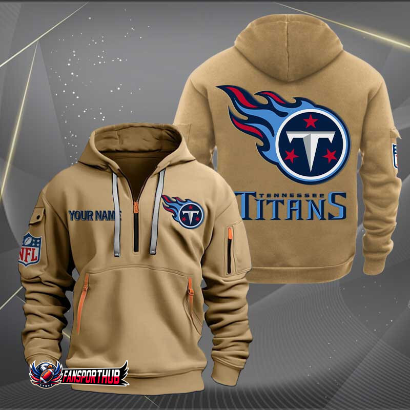 Tennessee Titans New Personalized Quarter Zip Hoodie AZBTQZH000226 - Famjoys Tennessee Titans New Personalized Quarter Zip Hoodie AZBTQZH000226 - Famjoys
