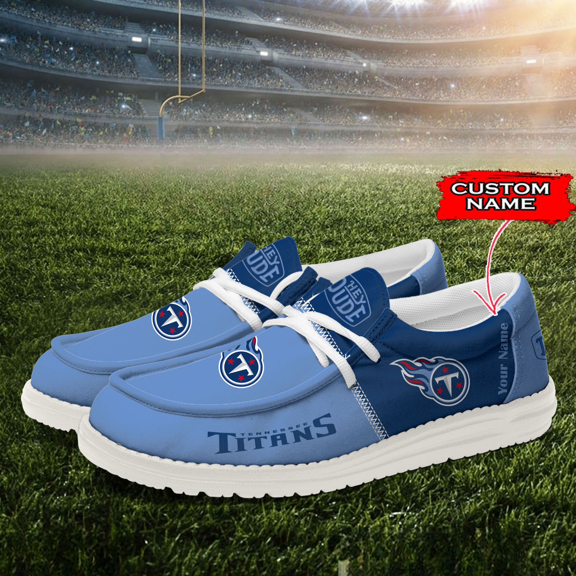 Tennessee Titans Personalized Your Name 32 Teams Hey Dude Shoes - Famjoys Tennessee Titans Personalized Your Name 32 Teams Hey Dude Shoes - Famjoys