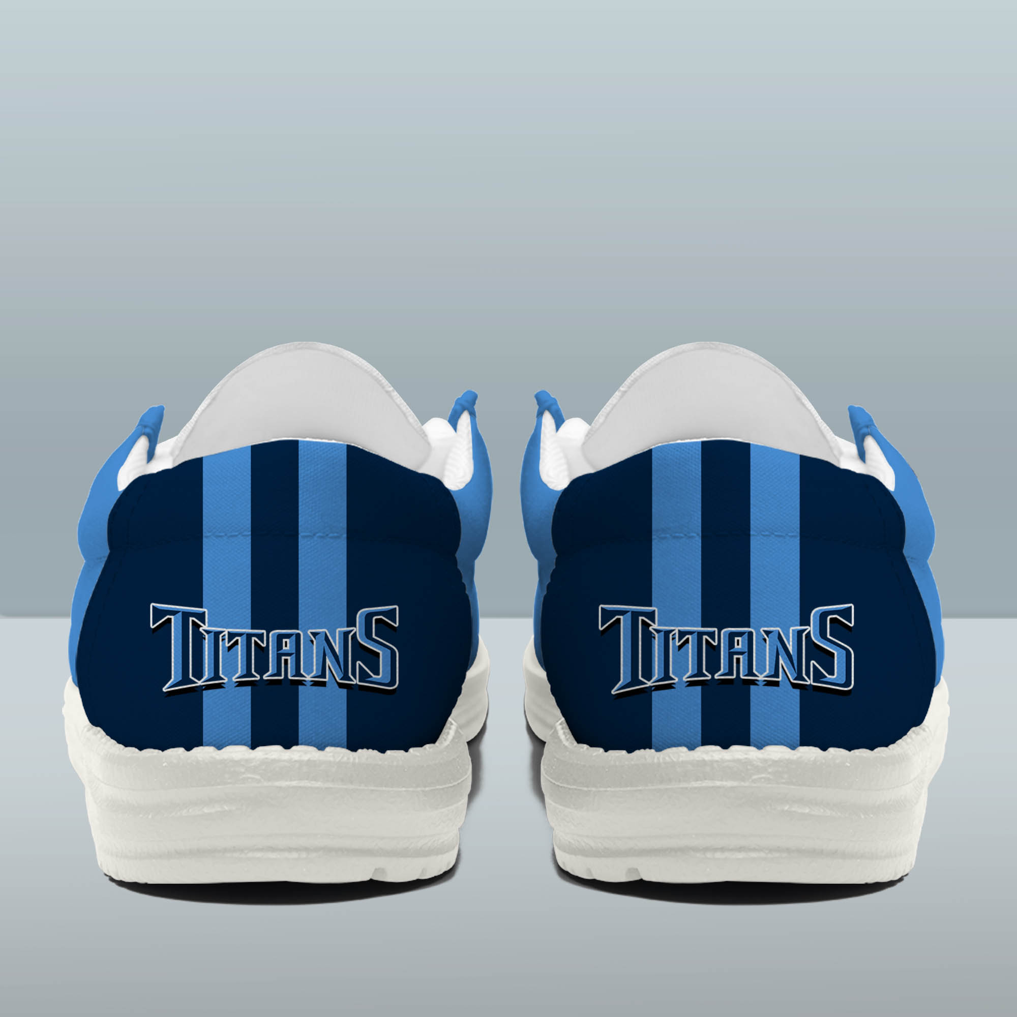 Tennessee Titans Team White Canvas Loafer Shoes Personalized Your Name - Famjoys Tennessee Titans Team White Canvas Loafer Shoes Personalized Your Name - Famjoys