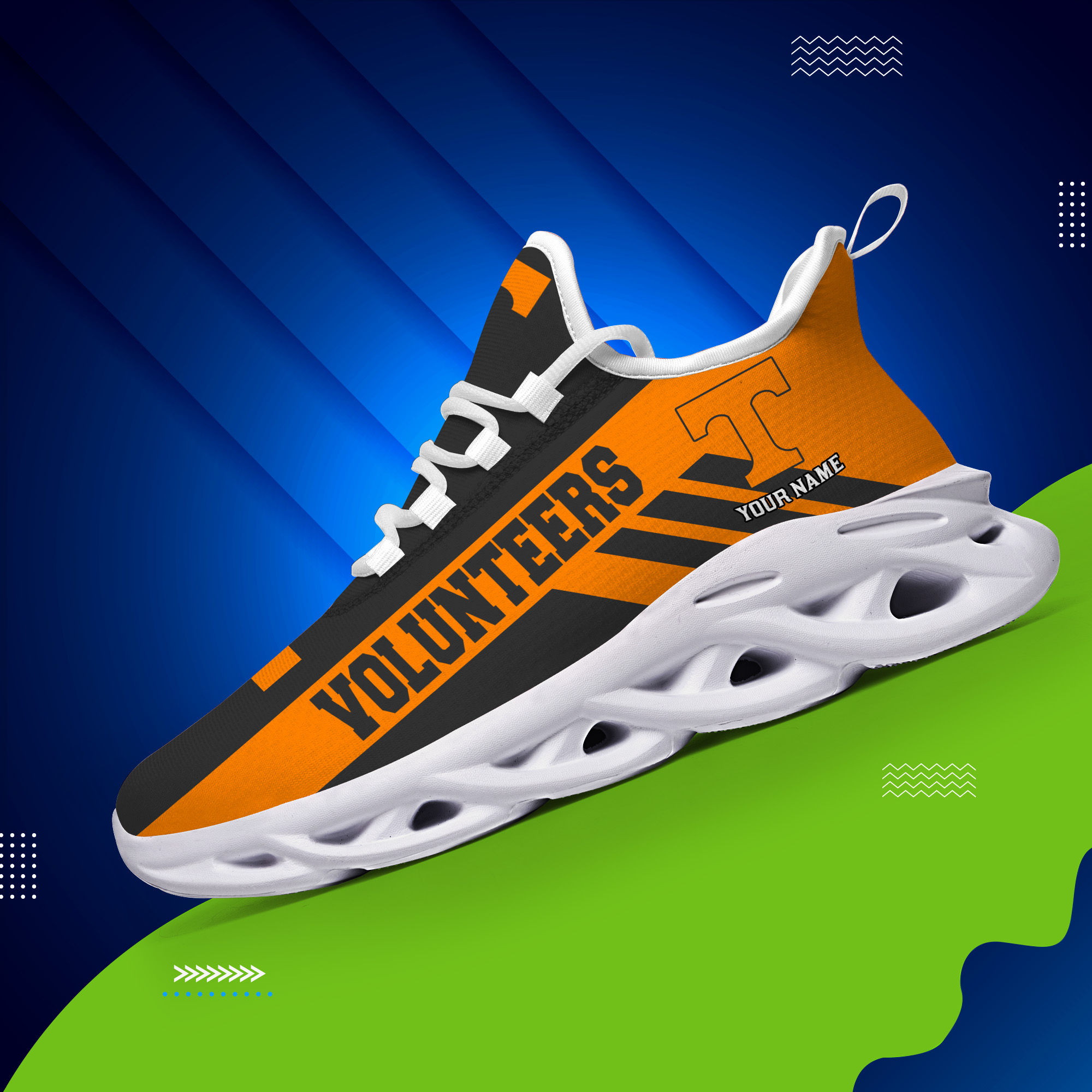 Tennessee Volunteers Custom Name PERSONALIZED MAX SOUL SHOES DS004 - Famjoys Tennessee Volunteers Custom Name PERSONALIZED MAX SOUL SHOES DS004 - Famjoys