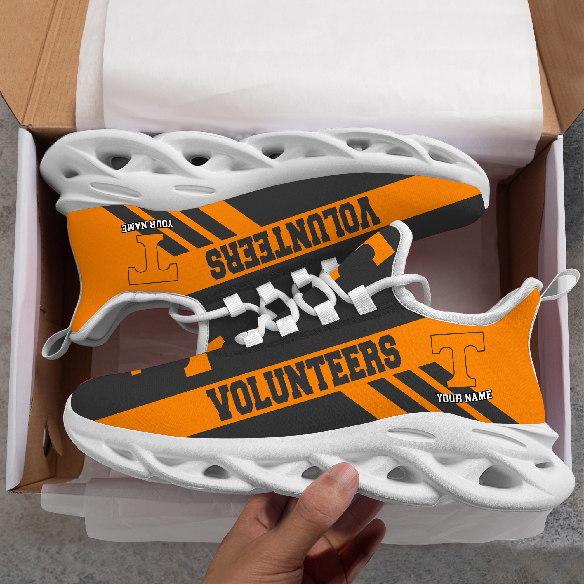 Tennessee Volunteers Custom Name PERSONALIZED MAX SOUL SHOES DS004 - Famjoys Tennessee Volunteers Custom Name PERSONALIZED MAX SOUL SHOES DS004 - Famjoys