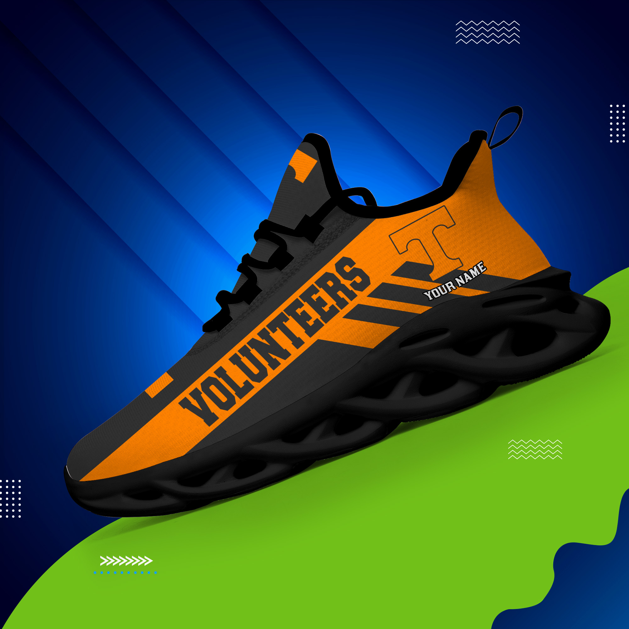Tennessee Volunteers Custom Name PERSONALIZED MAX SOUL SHOES DS004 - Famjoys Tennessee Volunteers Custom Name PERSONALIZED MAX SOUL SHOES DS004 - Famjoys