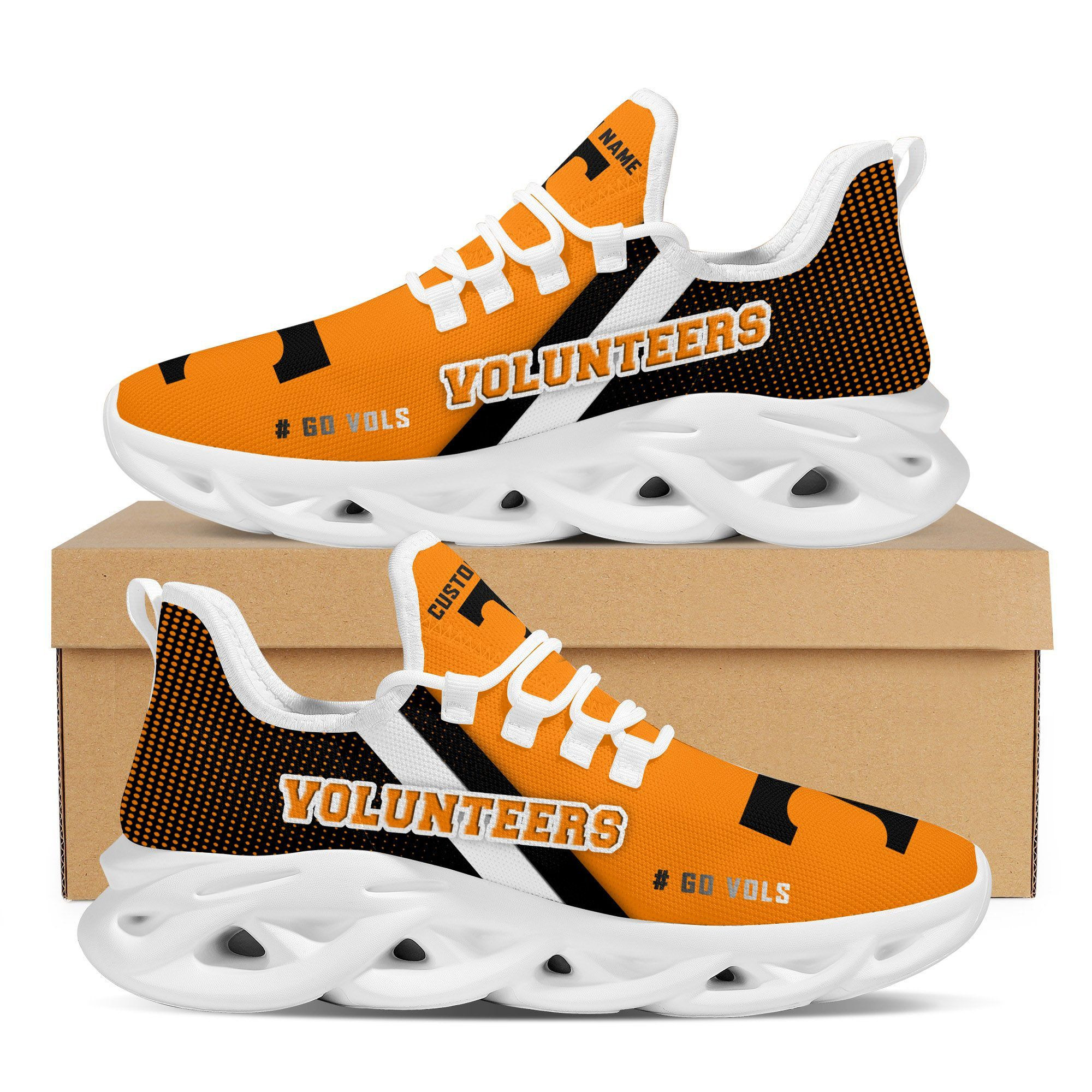 Tennessee Volunteers Custom Personalized Max Soul Sneakers Shoes - Famjoys Tennessee Volunteers Custom Personalized Max Soul Sneakers Shoes - Famjoys