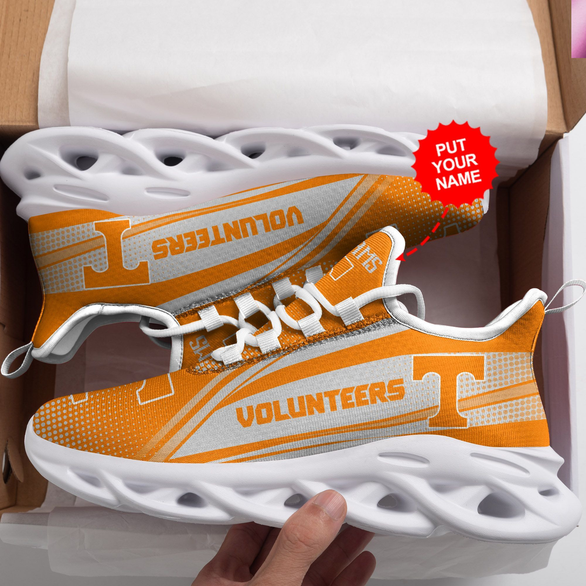 Tennessee Volunteers Custom Personalized Max Soul Sneakers Shoes - Famjoys Tennessee Volunteers Custom Personalized Max Soul Sneakers Shoes - Famjoys