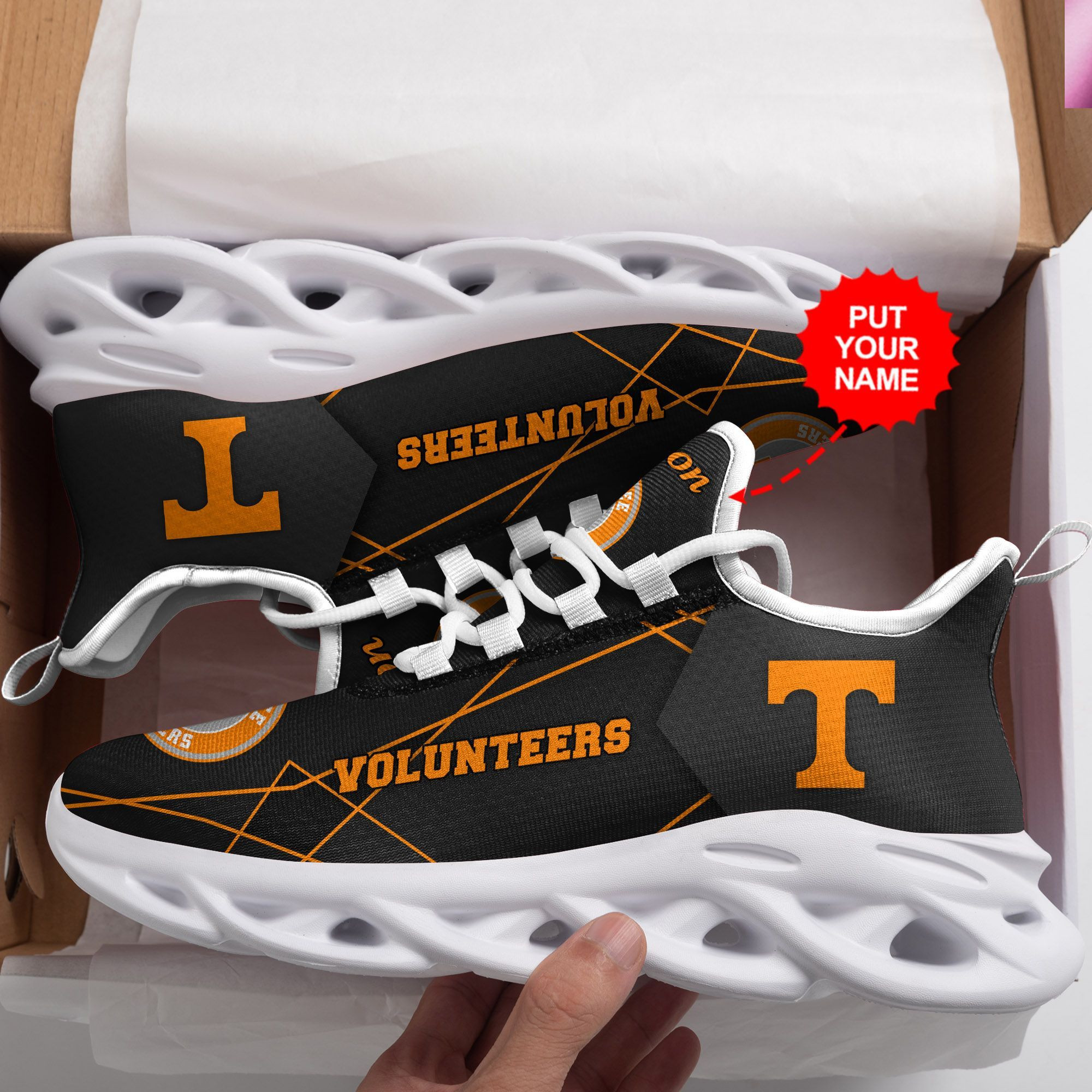 Tennessee Volunteers Custom Personalized Max Soul Sneakers Shoes - Famjoys Tennessee Volunteers Custom Personalized Max Soul Sneakers Shoes - Famjoys