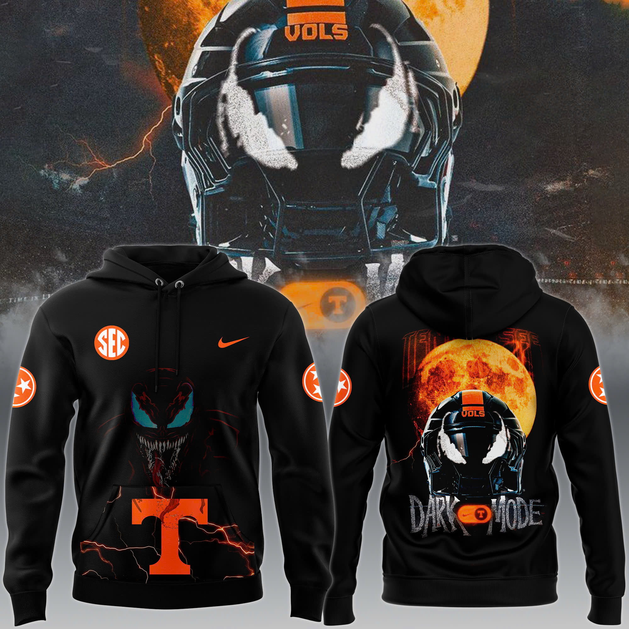 Tennessee Volunteers football Dark Mode Hoodie - Famjoys Tennessee Volunteers football Dark Mode Hoodie - Famjoys