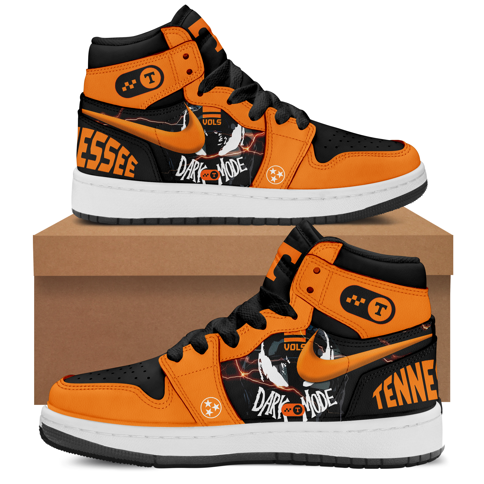 Tennessee Volunteers football Dark Mode Shoes - Famjoys Tennessee Volunteers football Dark Mode Shoes - Famjoys