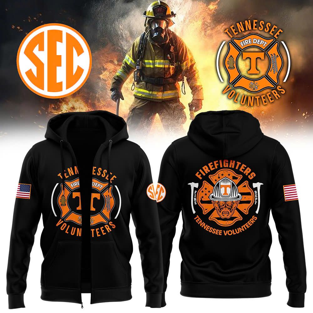 Tennessee Volunteers Football x 2024 Firefighter Appreciation Night unisex Zip Hoodie - Famjoys Tennessee Volunteers Football x 2024 Firefighter Appreciation Night unisex Zip Hoodie - Famjoys