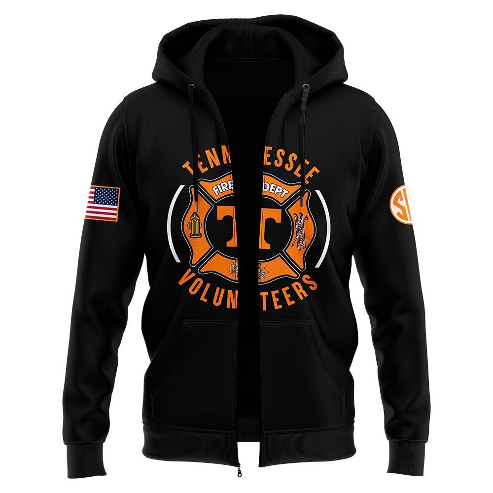 Tennessee Volunteers Football x 2024 Firefighter Appreciation Night unisex Zip Hoodie - Famjoys Tennessee Volunteers Football x 2024 Firefighter Appreciation Night unisex Zip Hoodie - Famjoys