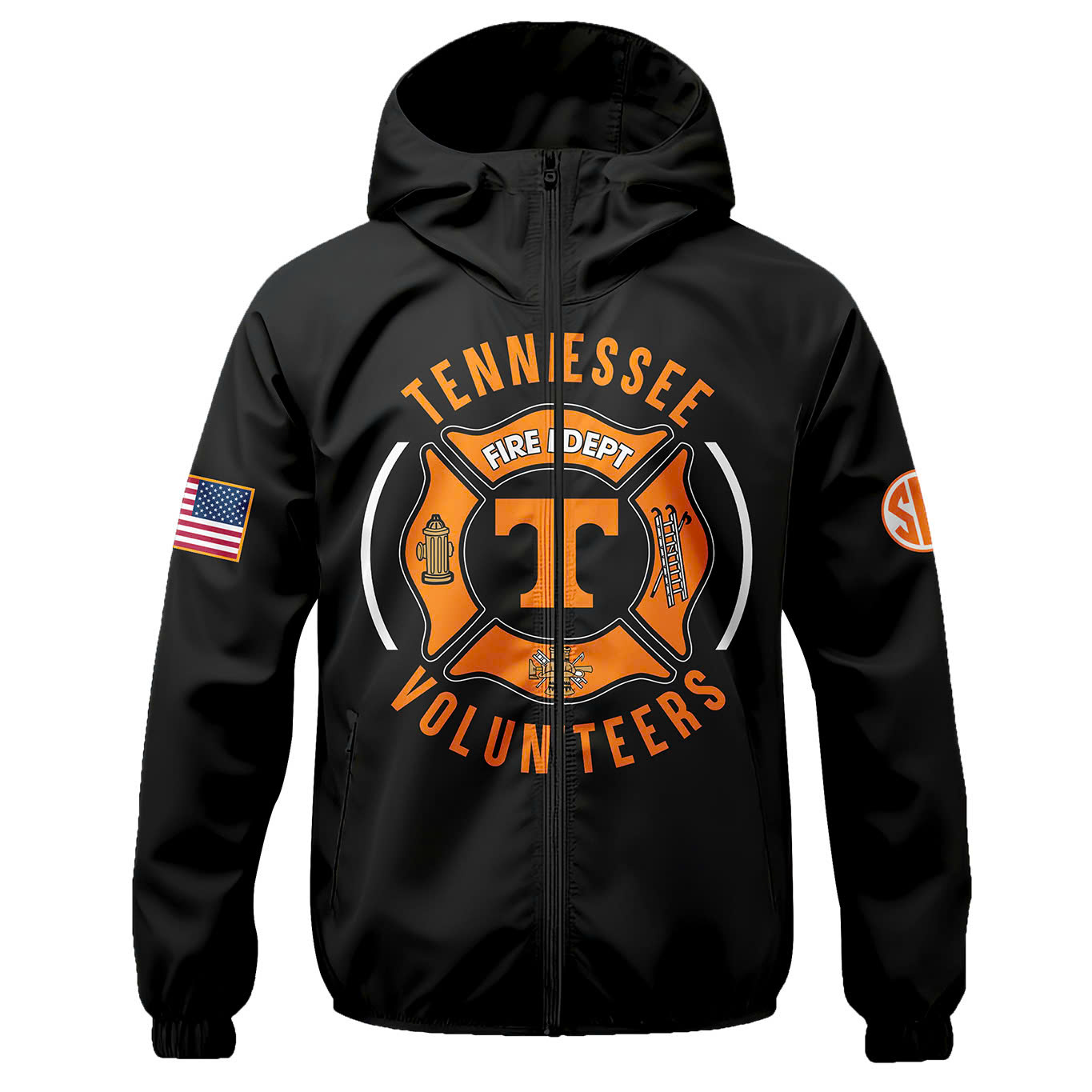 Tennessee Volunteers Football x Firefighter Appreciation Night Premium Pullover Wind Jacket - Famjoys Tennessee Volunteers Football x Firefighter Appreciation Night Premium Pullover Wind Jacket - Famjoys