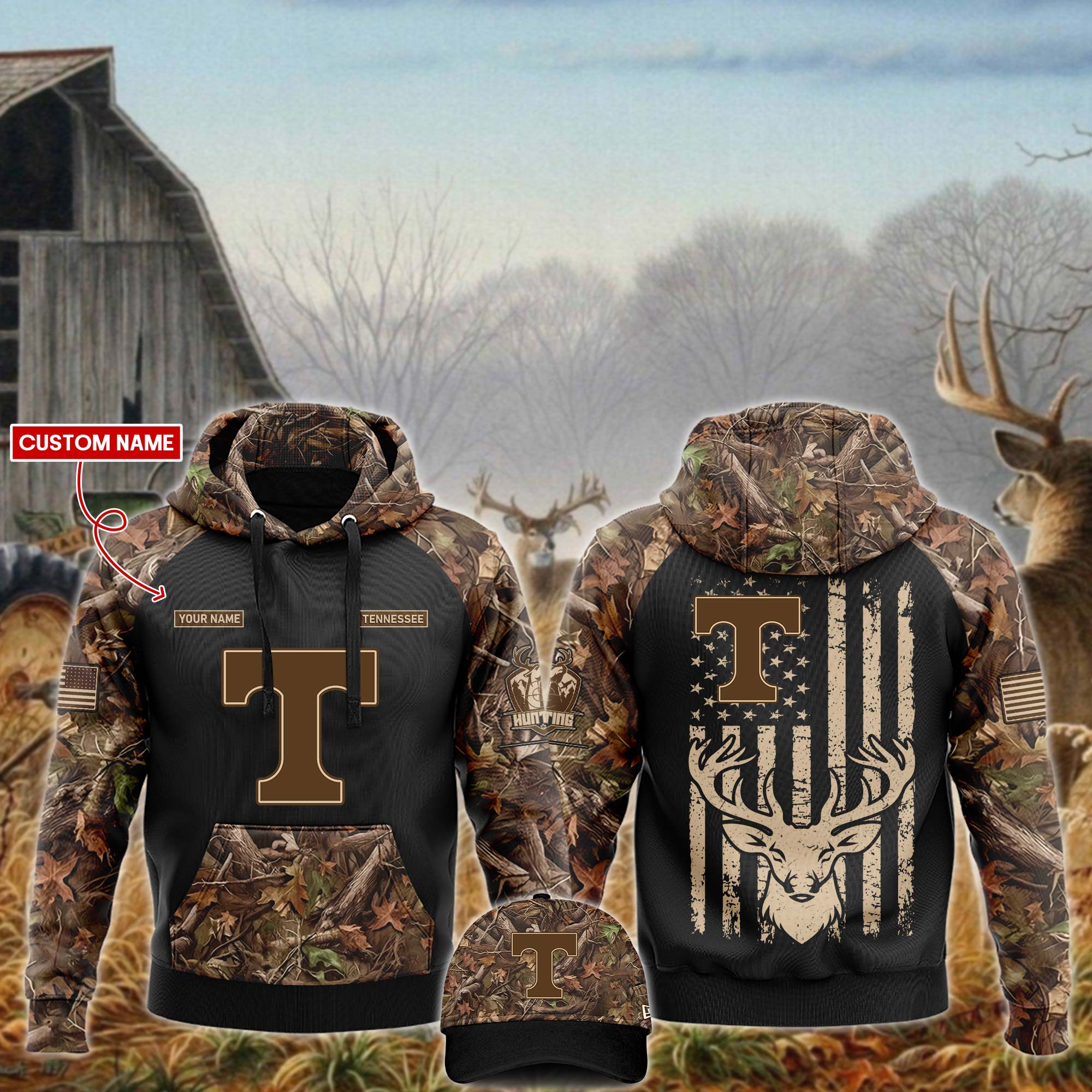 Tennessee Volunteers Hoodie x Hunting s - Famjoys Tennessee Volunteers Hoodie x Hunting s - Famjoys