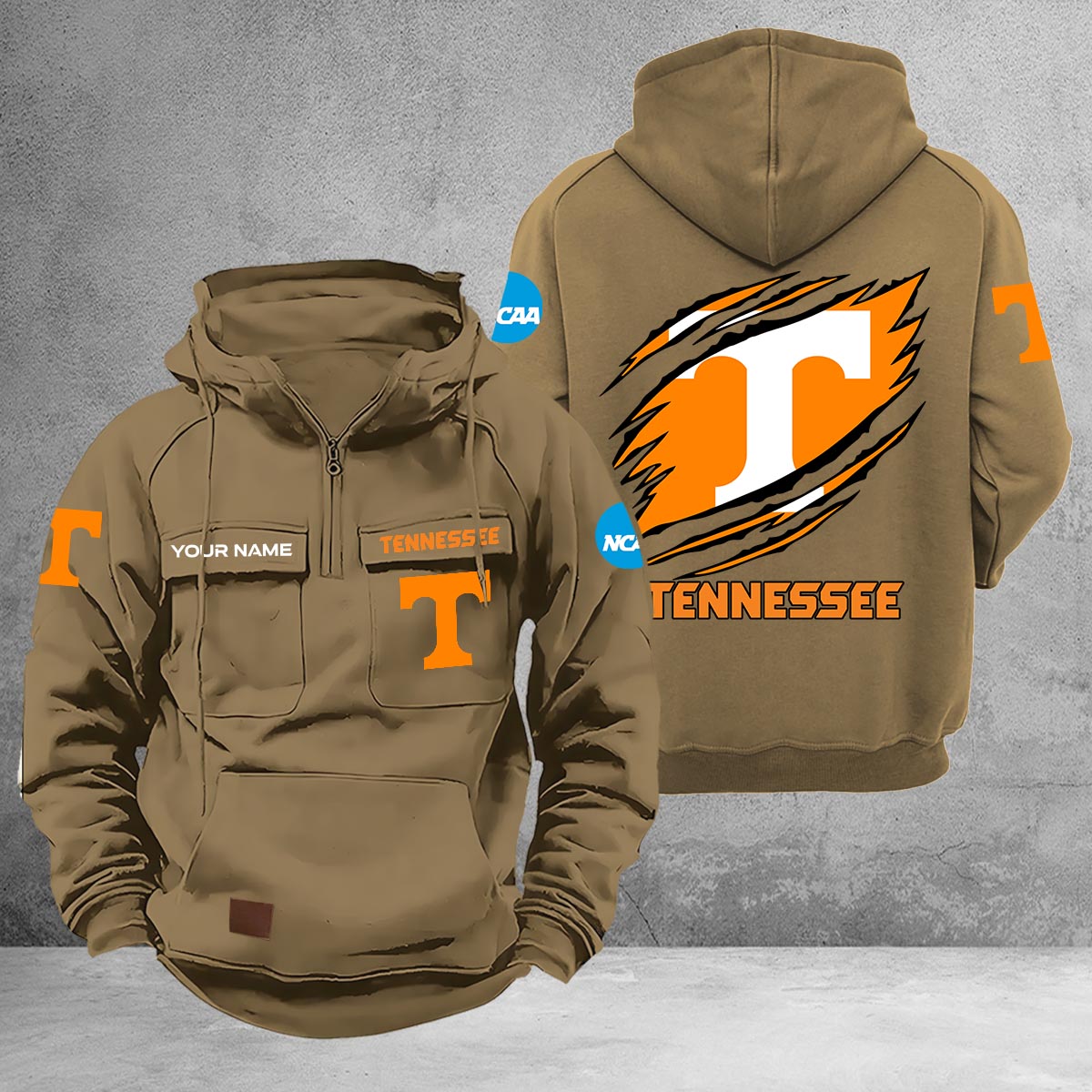 Tennessee Volunteers Multi-Pockets Zip-Up Hoodie - Famjoys Tennessee Volunteers Multi-Pockets Zip-Up Hoodie - Famjoys