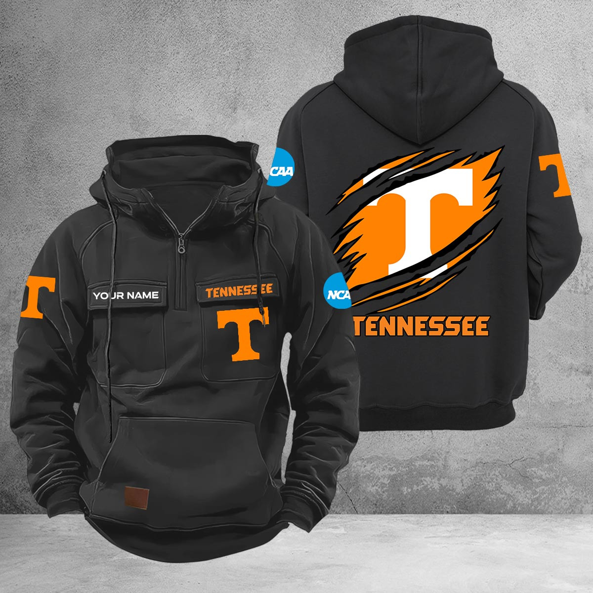 Tennessee Volunteers Multi-Pockets Zip-Up Hoodie - Famjoys Tennessee Volunteers Multi-Pockets Zip-Up Hoodie - Famjoys