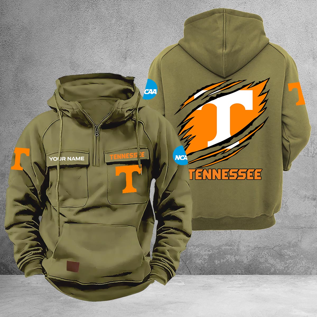 Tennessee Volunteers Multi-Pockets Zip-Up Hoodie - Famjoys Tennessee Volunteers Multi-Pockets Zip-Up Hoodie - Famjoys