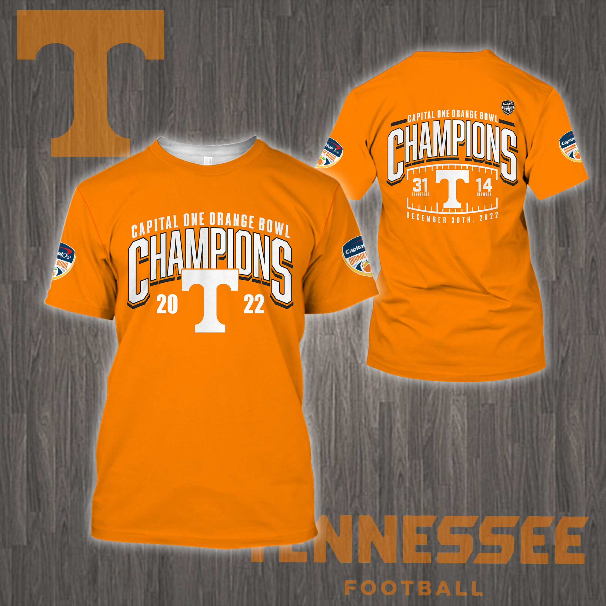 Tennessee Volunteers Orange Bowl 2022 Champions Shirt - Famjoys Tennessee Volunteers Orange Bowl 2022 Champions Shirt - Famjoys