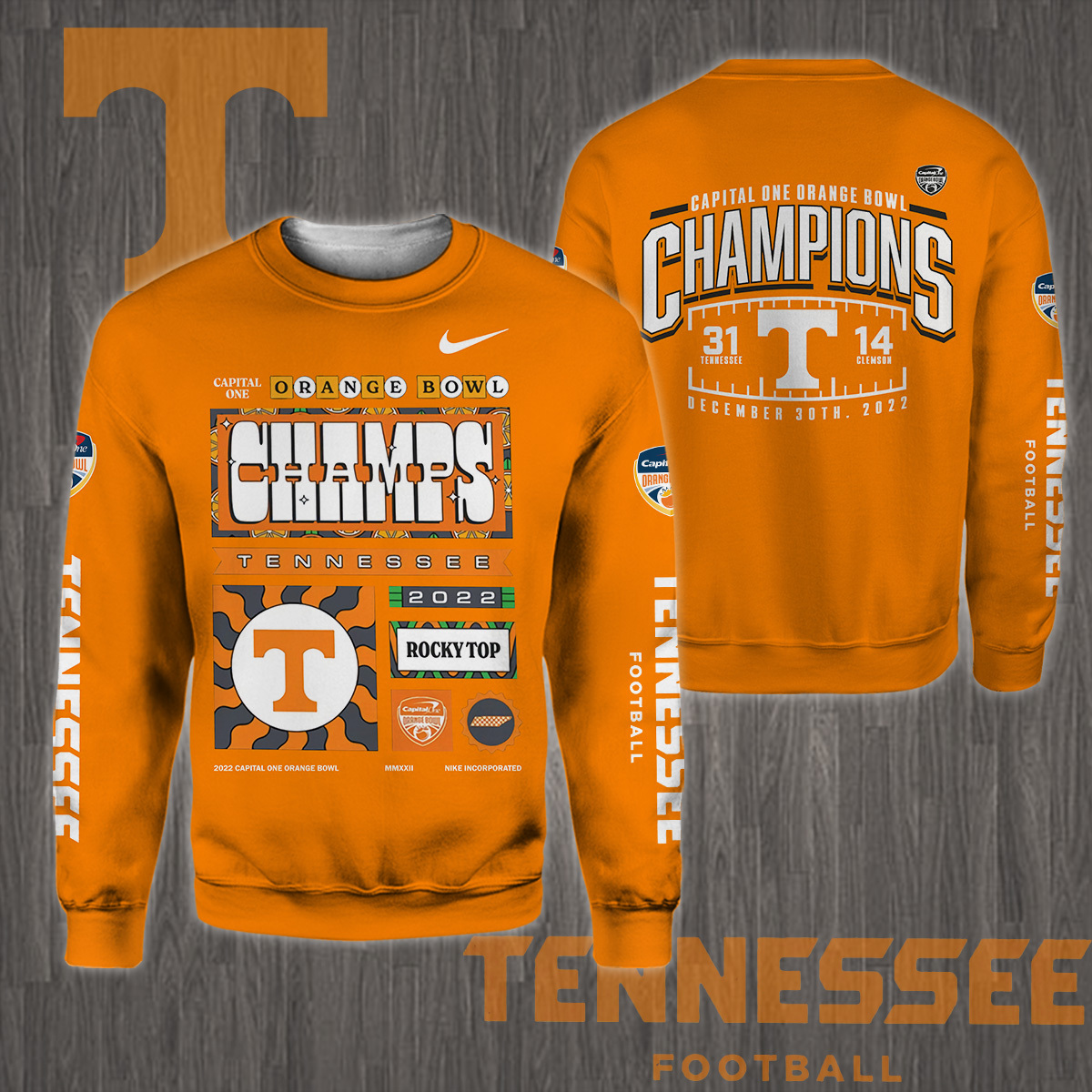 Tennessee Volunteers Orange Bowl 2022 Champions Shirt - Famjoys Tennessee Volunteers Orange Bowl 2022 Champions Shirt - Famjoys