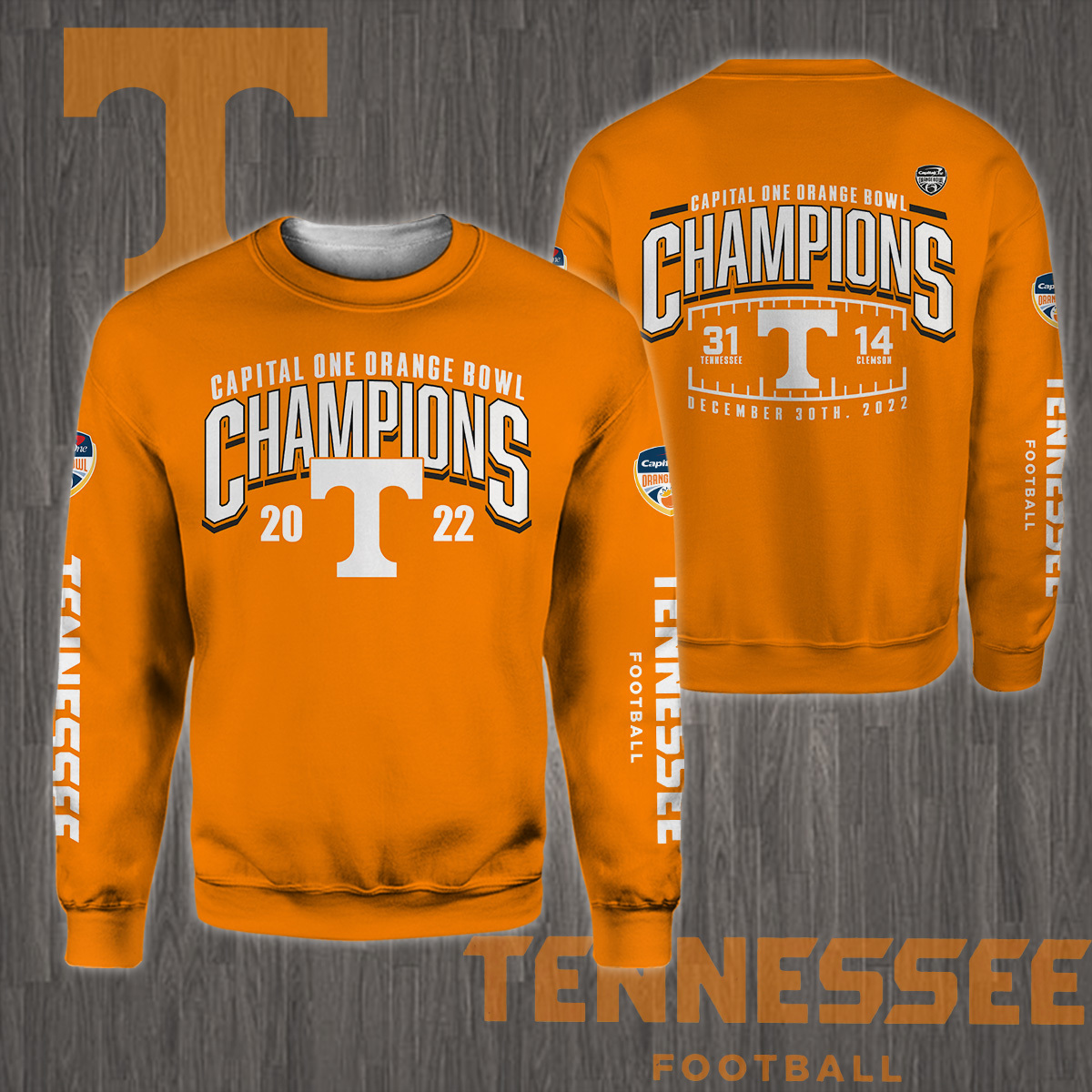 Tennessee Volunteers Orange Bowl 2022 Champions Shirt - Famjoys Tennessee Volunteers Orange Bowl 2022 Champions Shirt - Famjoys