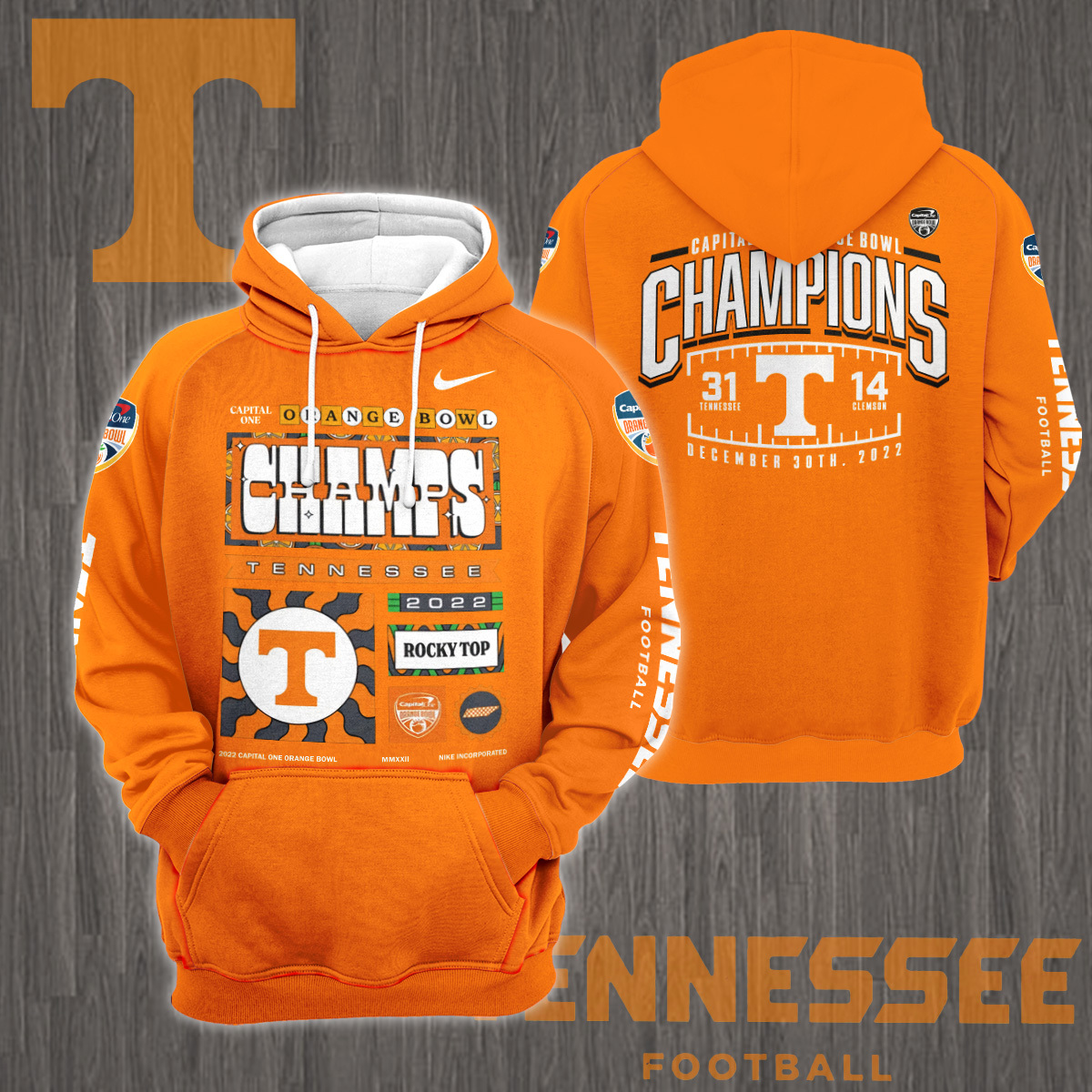 Tennessee Volunteers Orange Bowl 2022 Champions Shirt - Famjoys Tennessee Volunteers Orange Bowl 2022 Champions Shirt - Famjoys