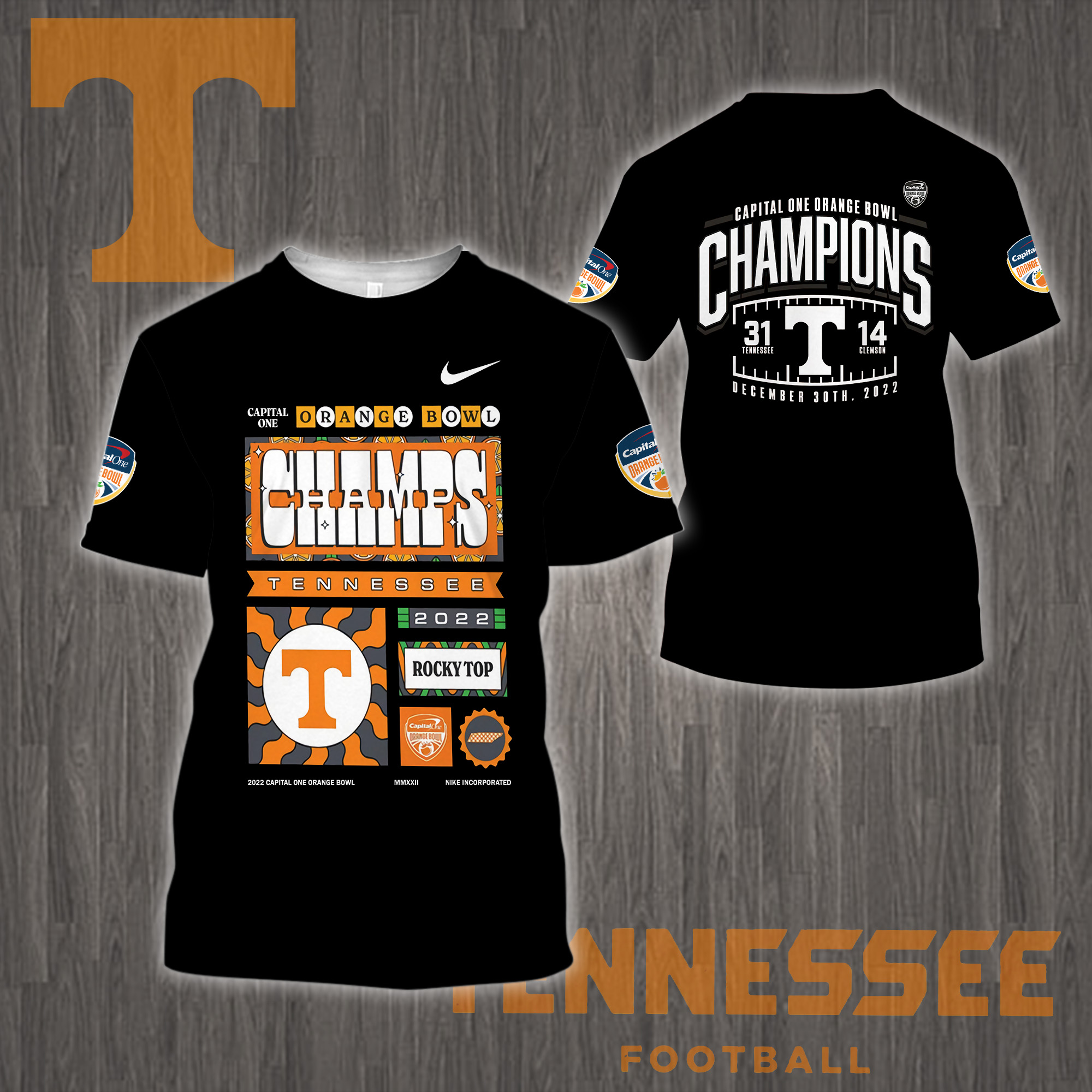 Tennessee Volunteers Orange Bowl 2022 Champions Shirt - Famjoys Tennessee Volunteers Orange Bowl 2022 Champions Shirt - Famjoys
