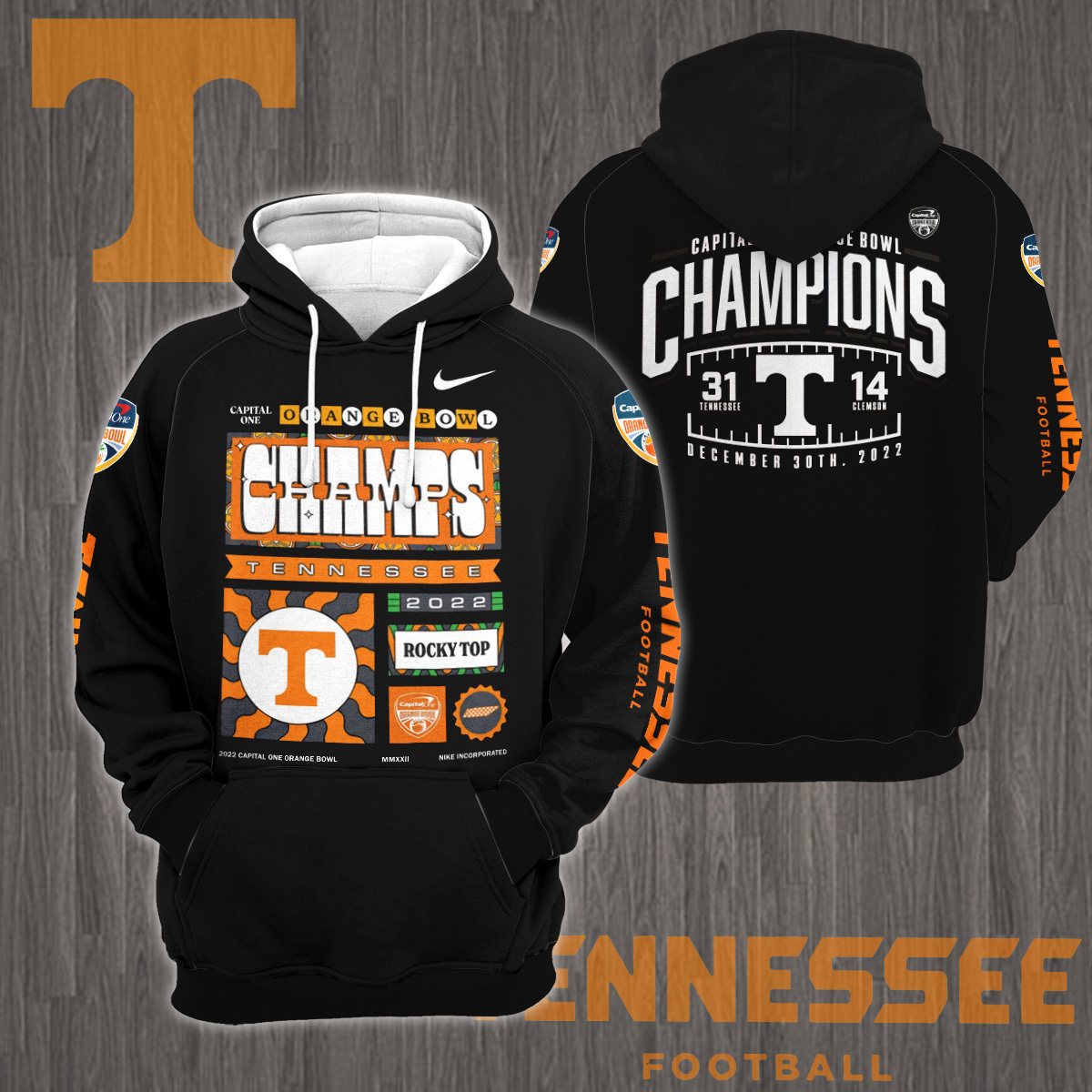 Tennessee Volunteers Orange Bowl 2022 Champions Shirt - Famjoys Tennessee Volunteers Orange Bowl 2022 Champions Shirt - Famjoys
