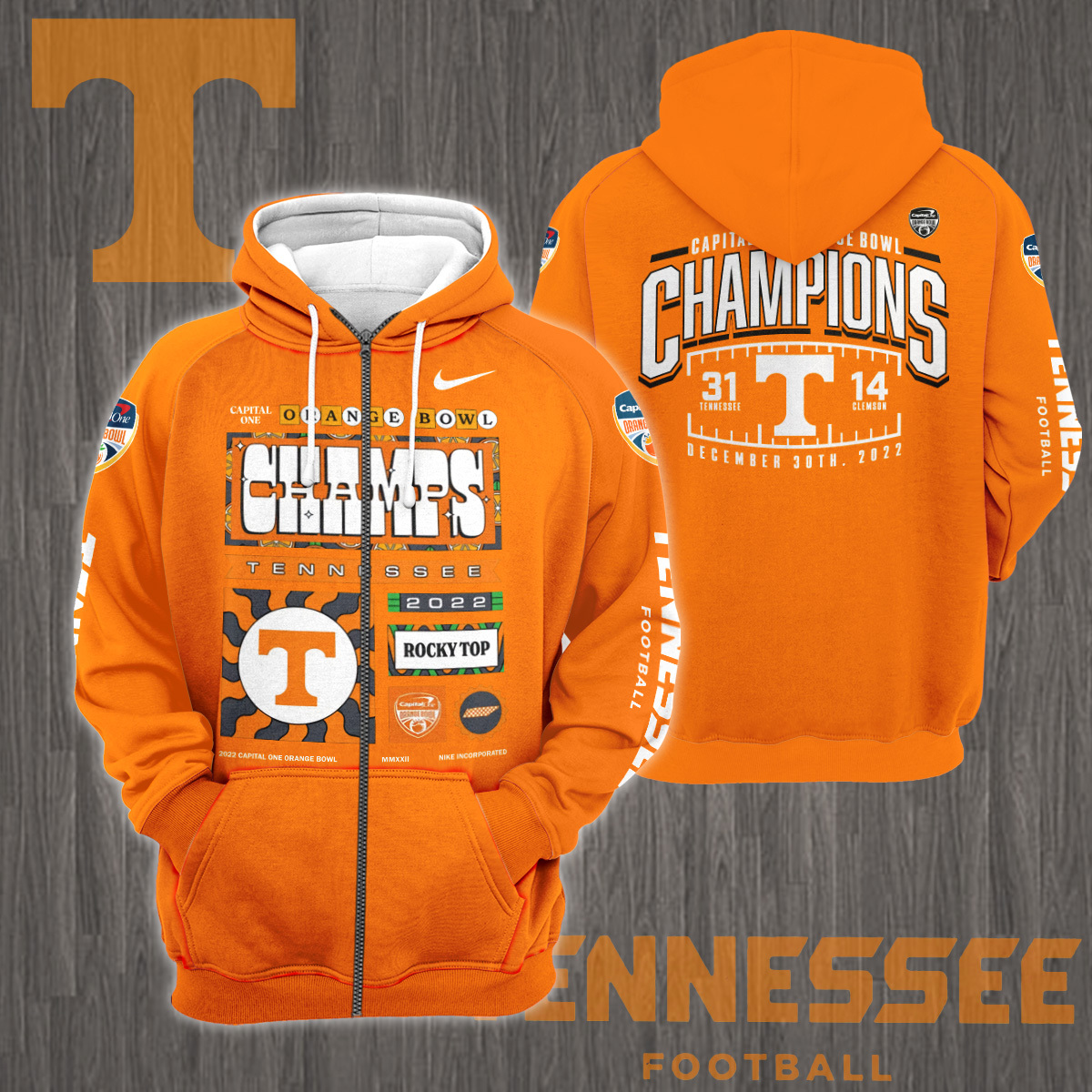 Tennessee Volunteers Orange Bowl 2022 Champions Shirt - Famjoys Tennessee Volunteers Orange Bowl 2022 Champions Shirt - Famjoys