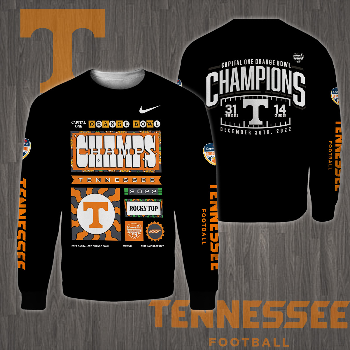 Tennessee Volunteers Orange Bowl 2022 Champions Shirt - Famjoys Tennessee Volunteers Orange Bowl 2022 Champions Shirt - Famjoys