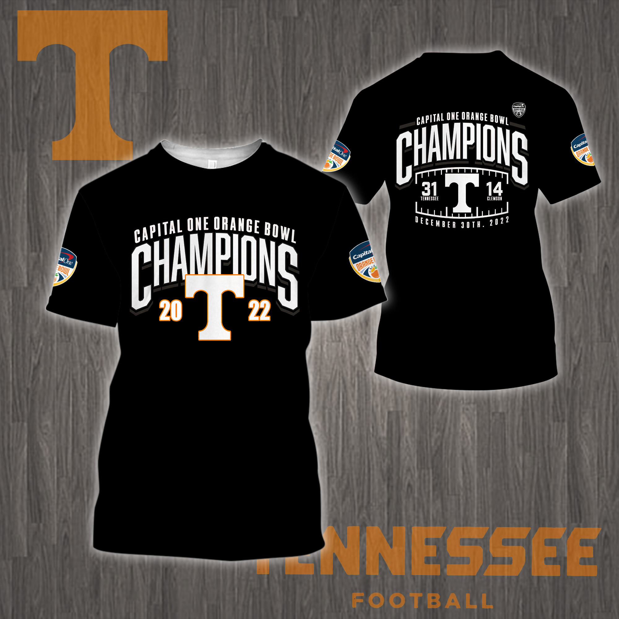 Tennessee Volunteers Orange Bowl 2022 Champions Shirt - Famjoys Tennessee Volunteers Orange Bowl 2022 Champions Shirt - Famjoys