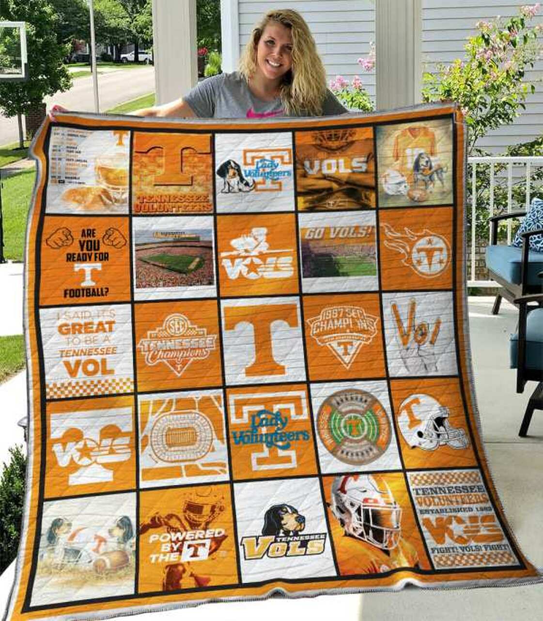Tennessee Volunteers Quilt Blanket #1014 - Famjoys Tennessee Volunteers Quilt Blanket #1014 - Famjoys