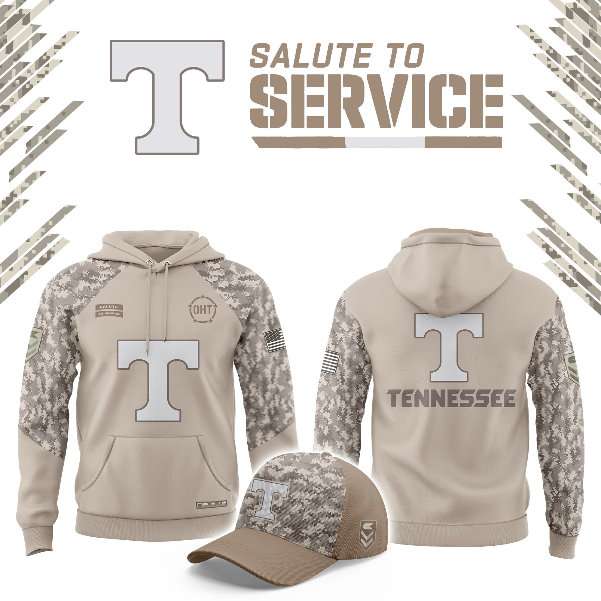 Tennessee Volunteers Salute to Service Club Fleece Edition Hoodie V2 - Famjoys Tennessee Volunteers Salute to Service Club Fleece Edition Hoodie V2 - Famjoys