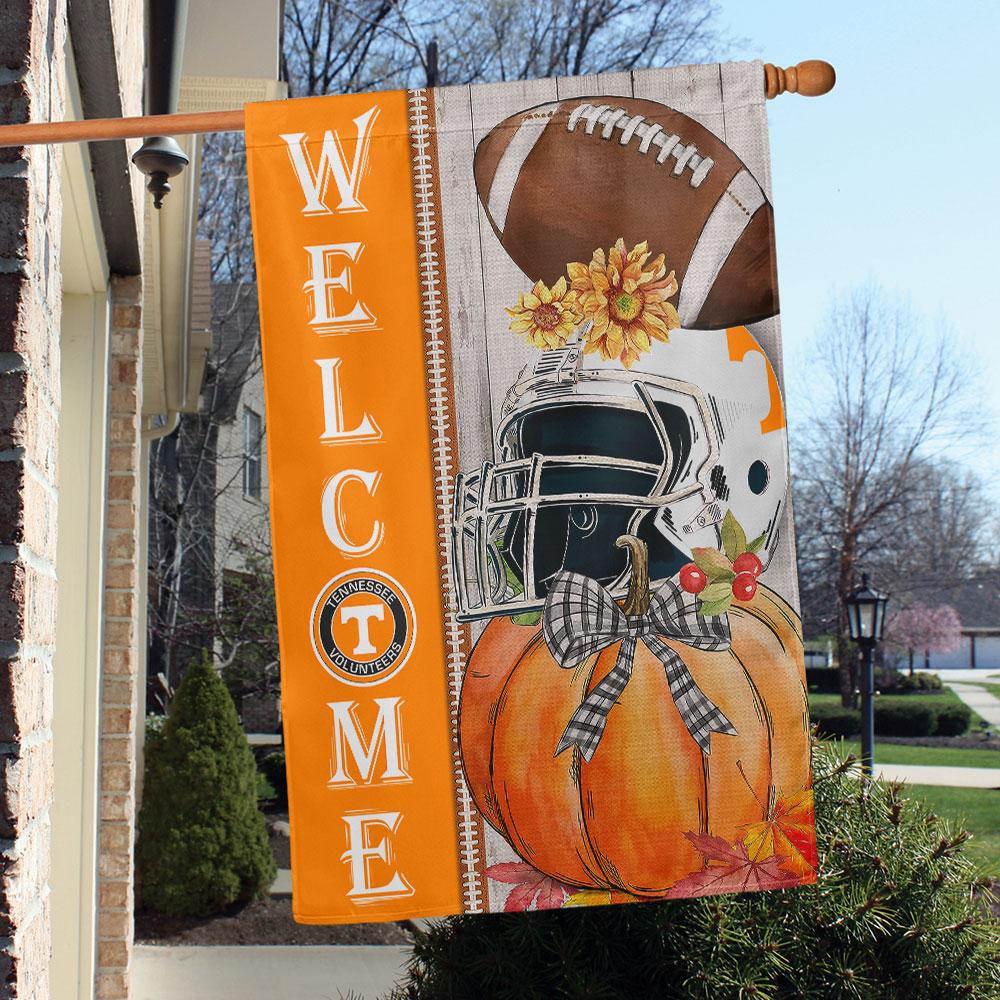 Tennessee Volunteers Welcome Fall Football Garden Flag – Double Sided Printed - Famjoys Tennessee Volunteers Welcome Fall Football Garden Flag – Double Sided Printed - Famjoys