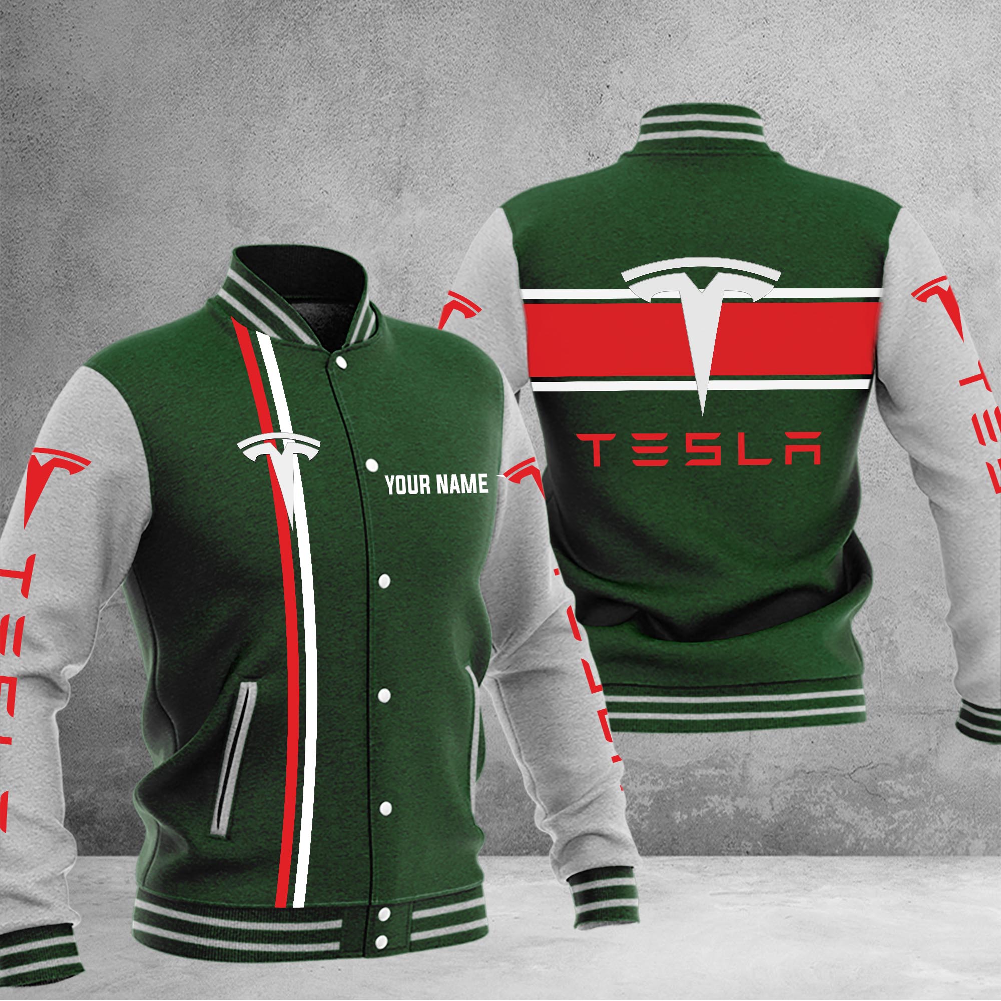 Tesla Baseball Jacket - Famjoys Tesla Baseball Jacket - Famjoys