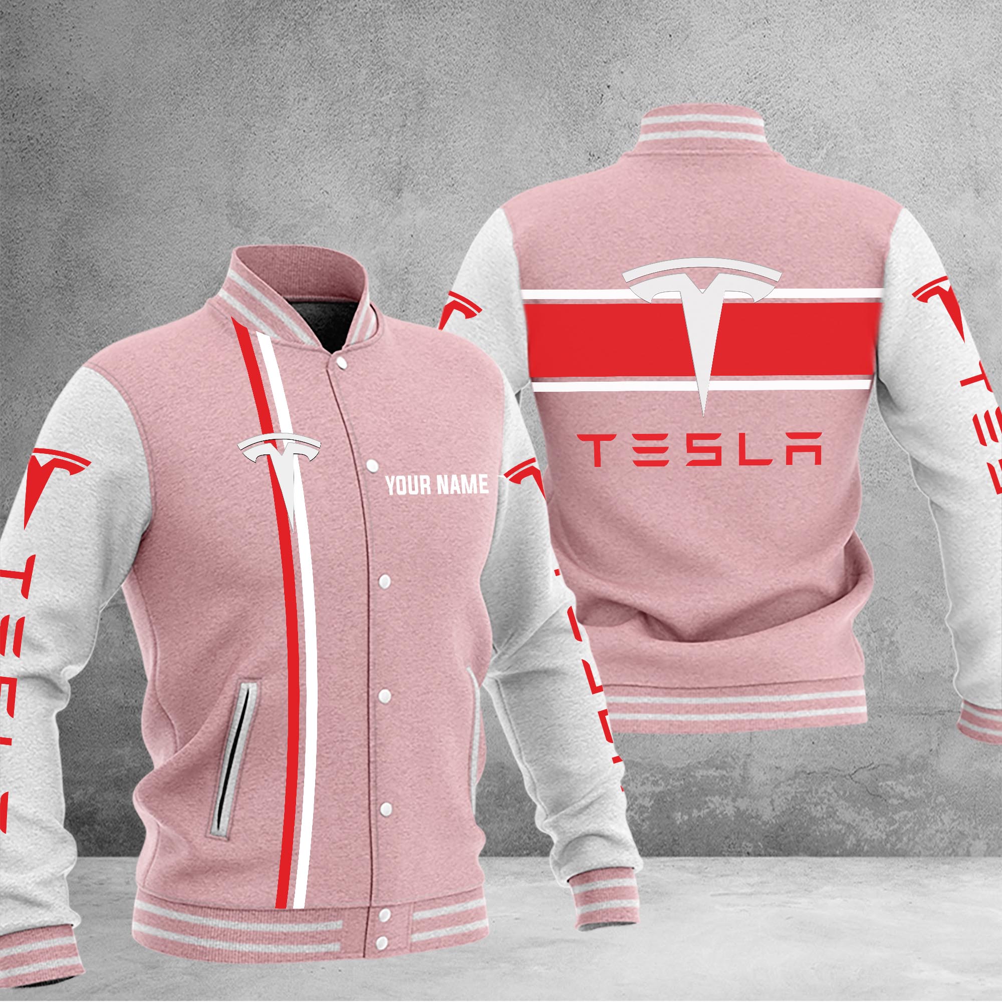 Tesla Baseball Jacket - Famjoys Tesla Baseball Jacket - Famjoys