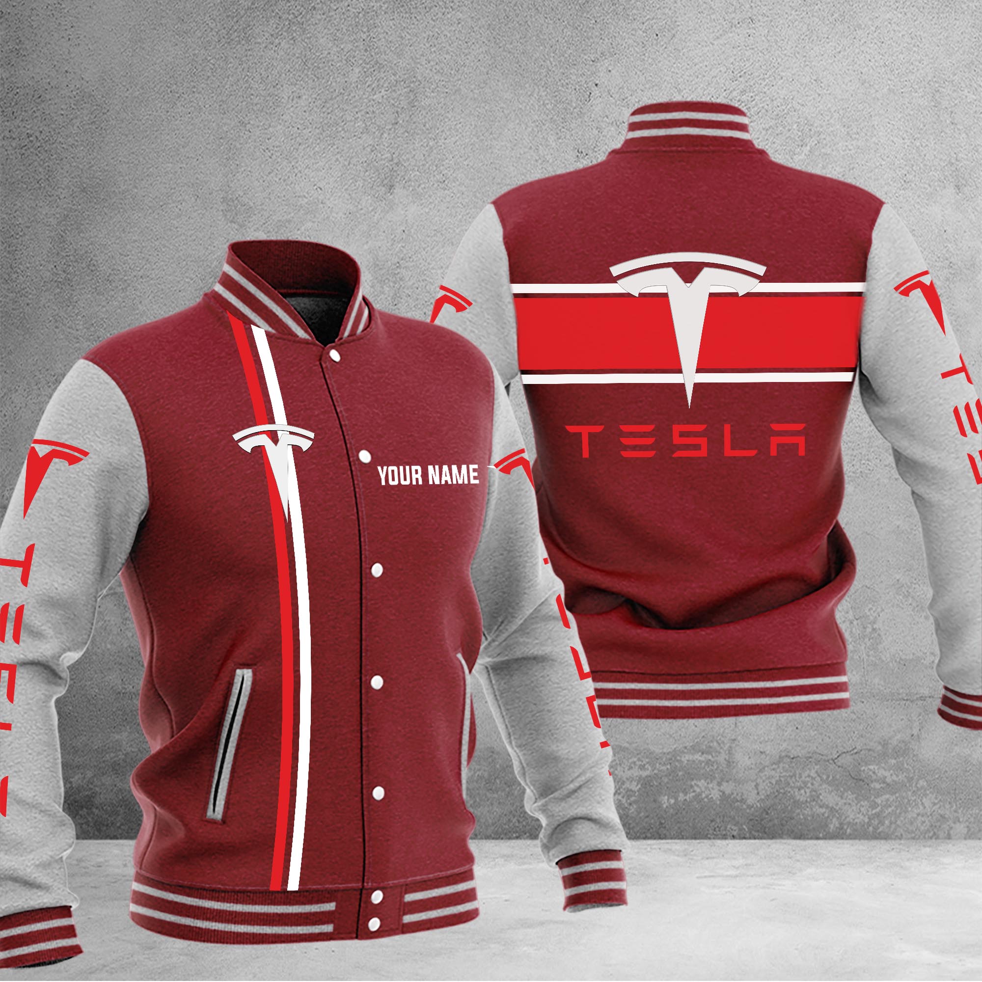 Tesla Baseball Jacket - Famjoys Tesla Baseball Jacket - Famjoys
