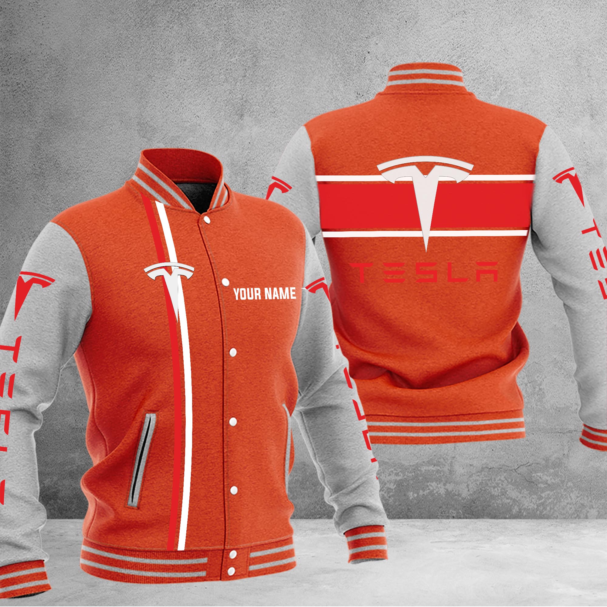 Tesla Baseball Jacket - Famjoys Tesla Baseball Jacket - Famjoys