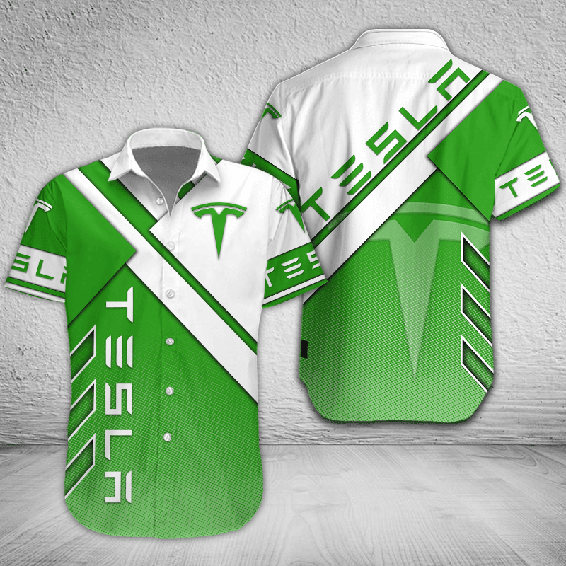 Tesla Button Shirt Custom Name, Multicolor - Famjoys Tesla Button Shirt Custom Name, Multicolor - Famjoys