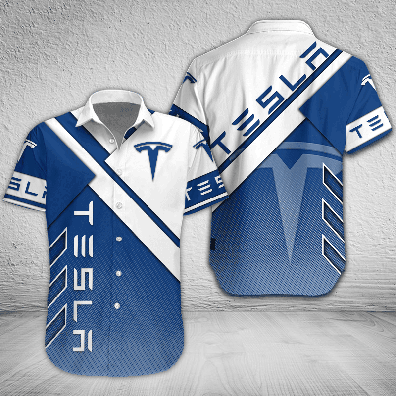 Tesla Button Shirt Custom Name, Multicolor - Famjoys Tesla Button Shirt Custom Name, Multicolor - Famjoys