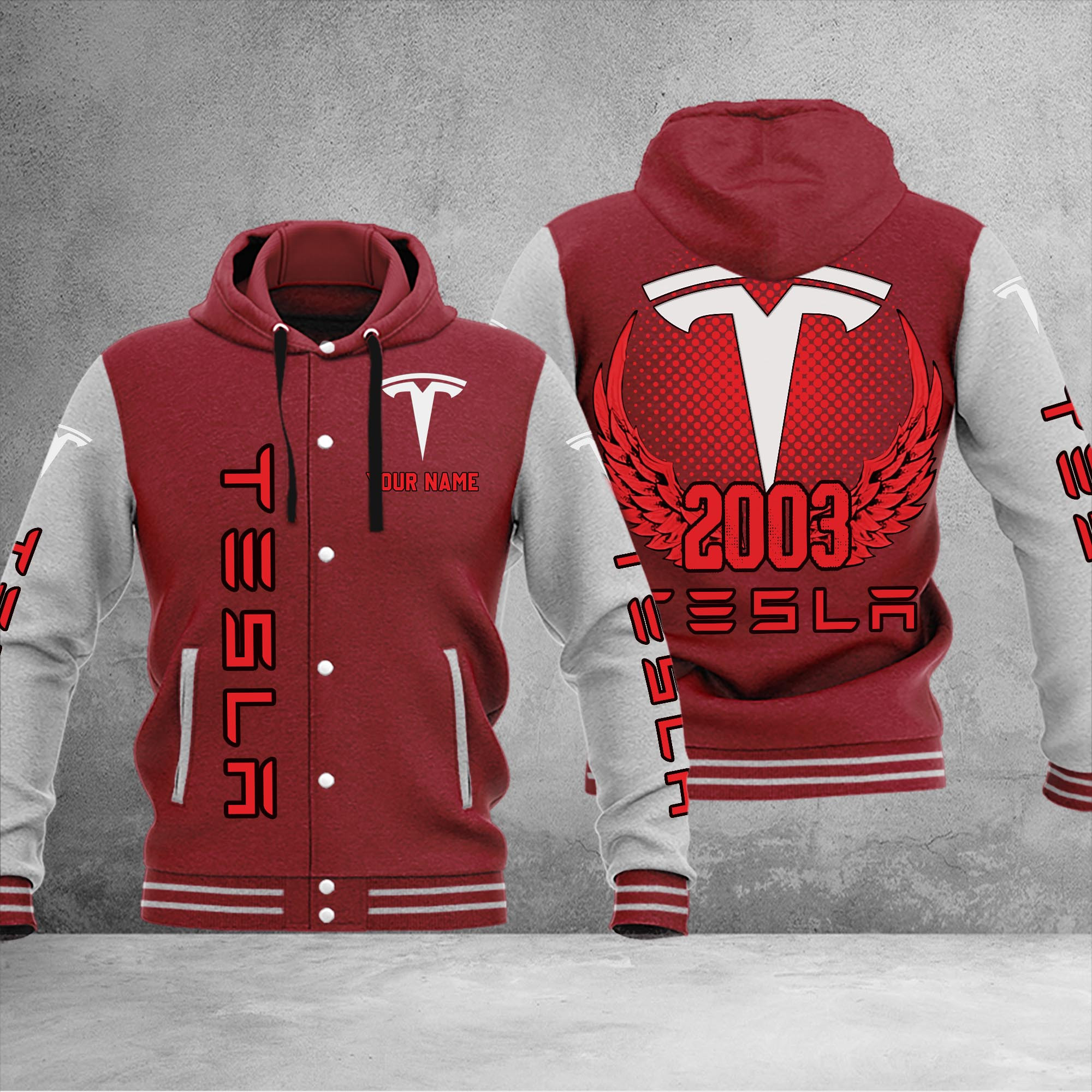 Tesla DMHJ1086 Baseball Jacket Multicolor - Famjoys Tesla DMHJ1086 Baseball Jacket Multicolor - Famjoys
